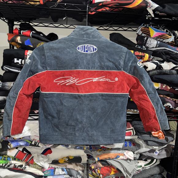 Vintage 90s Chase Authentics Suade Leather Jeff Gordon Jacket Size kids Small - Picture 5 of 5